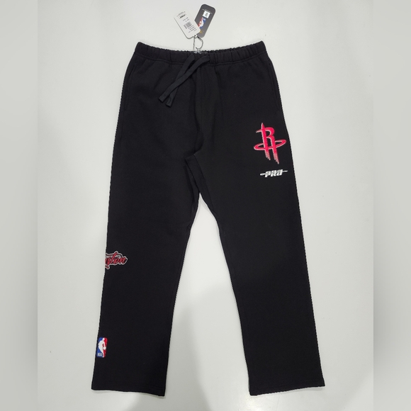 Pro Standard Houston Rockets Patches Black Athletic Pants Men’s Large Brand NWT